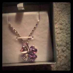 lucky four leaf clover amethyst necklace